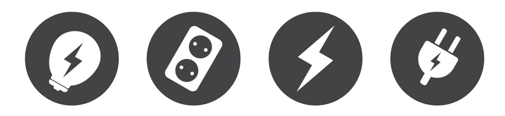 Elektro-Management Icons 